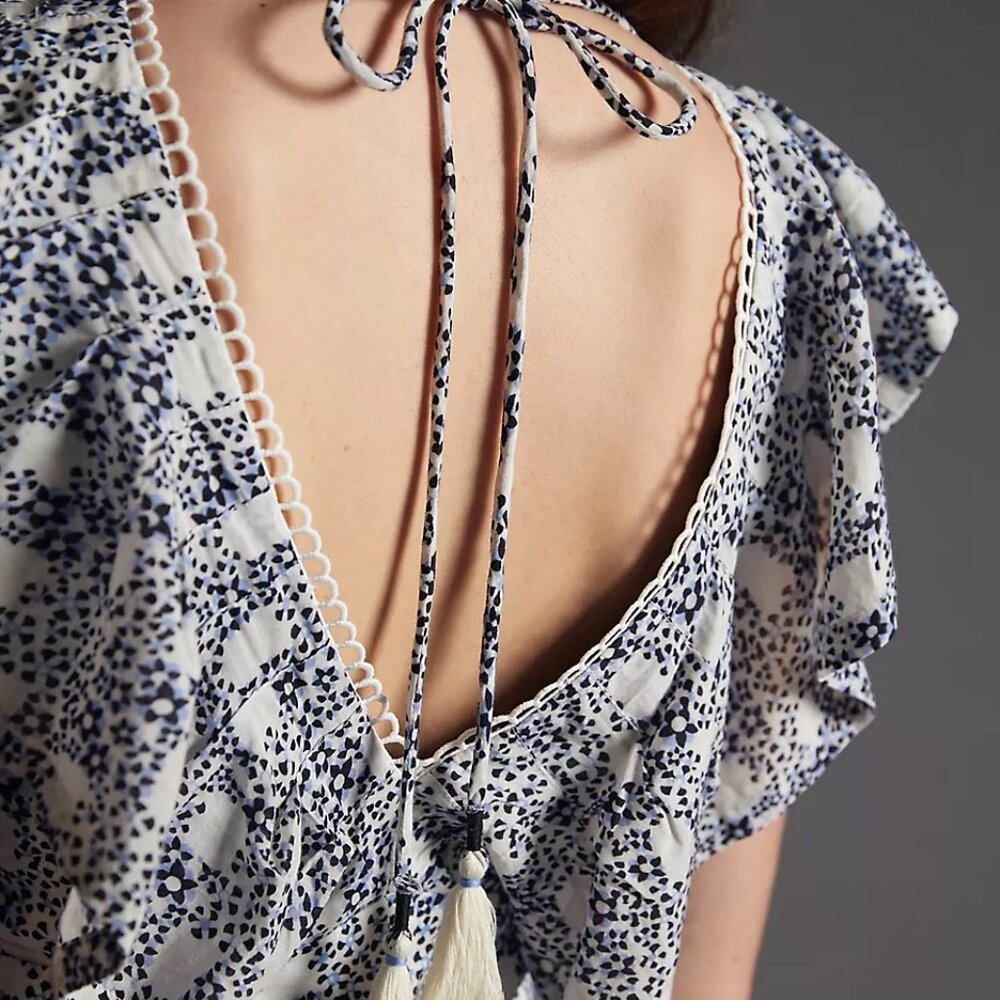 Anthropologie Plus: 1X V-Neck Plunge Tunic Mini Dress NWT - Picture 4 of 11